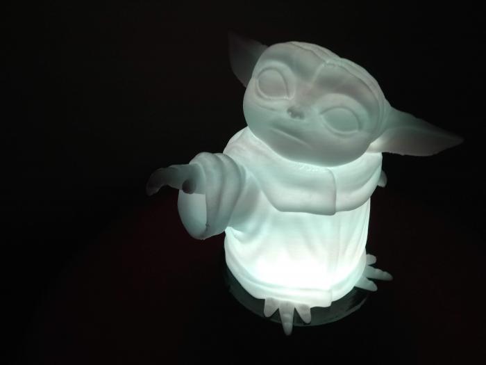 Lámpara Multicolor de Baby Yoda