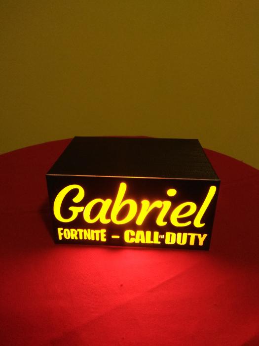 Lámpara Personalizada Con Tu Nombre, Logo, Gamer, Etc